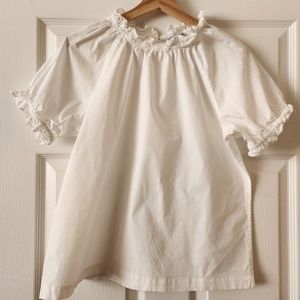 Hill House Kit Puff Sleeve Top White Medium